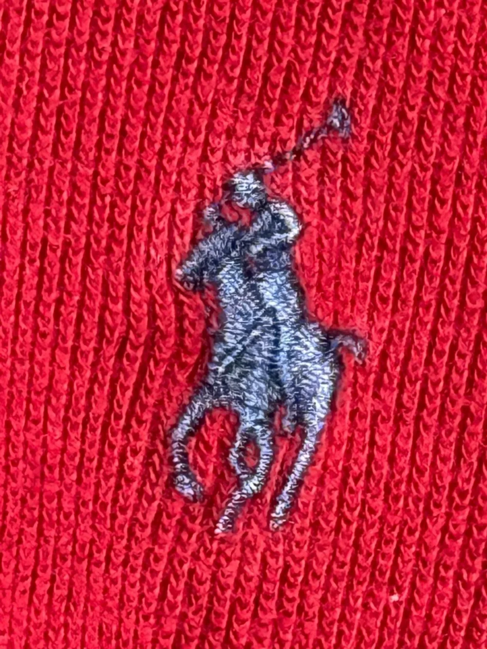 Polo by Ralph Lauren Vintage 90's Red 1/4 Zip 100% Cotton Knit Pullover Men Sz M